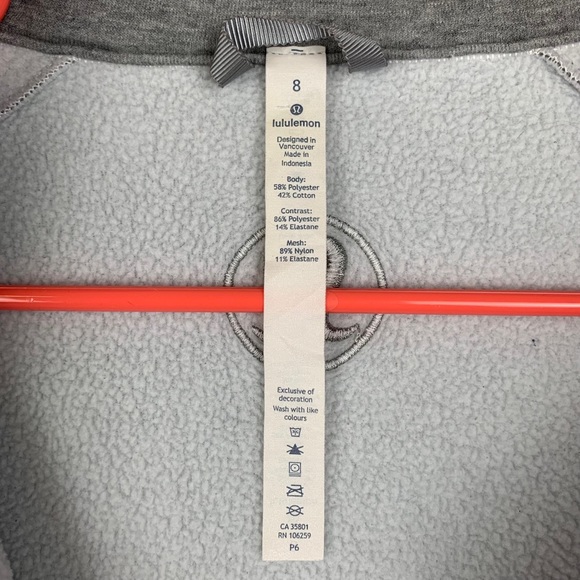 Lululemon Light as Warmth Jacket in Heathered Medium Grey / White - Picture 15 of 16